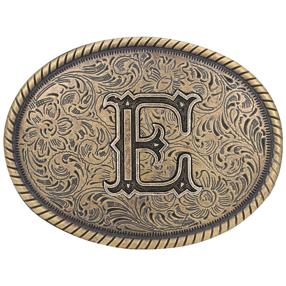 4709 Western Belt Buckle - Initial Letter ABCDJRM to Z Cowboy Belt Buckles